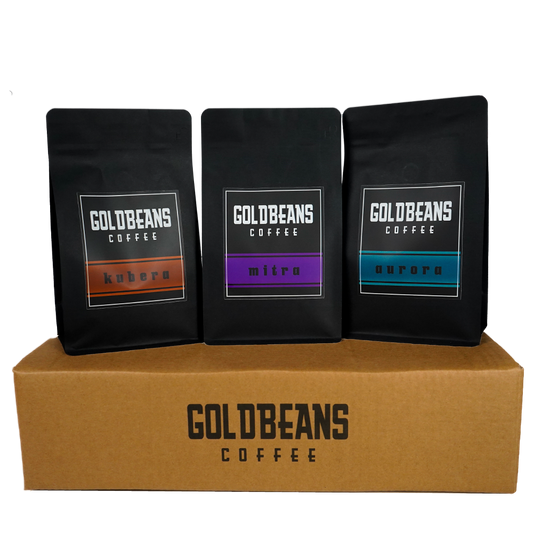 Probierpaket Coffee Blends, ganze Bohne von Goldbeans Coffee